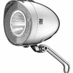 XLC Batterie Scheinwerfer LED Retro Mit StVZO Für Alle Räder Chrom 20 Lux