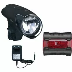 Busch-mueller Busch&Müller B&M LED-Akkuscheinwerfer Set Ixon IQ Premium 80Lux Inkl. Akkus & Ladegerät + Ixback Sen