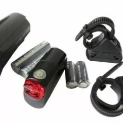 Trelock LED-Batterie-Leuchte I-Go Sport LS 350/LS 710 Kombi Schwarz Mit Batterien STVZO