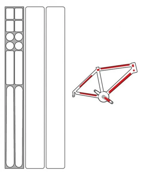 ZEFAL Rahmenschutz Zéfal Skin Armor L Transparent 14 Patches Schutzfolie Aufkleber Transparent Rahmenschut 2 ZEFAL Rahmenschutz Zéfal Skin Armor L Transparent 14 Patches Schutzfolie Aufkleber Transparent Rahmenschut