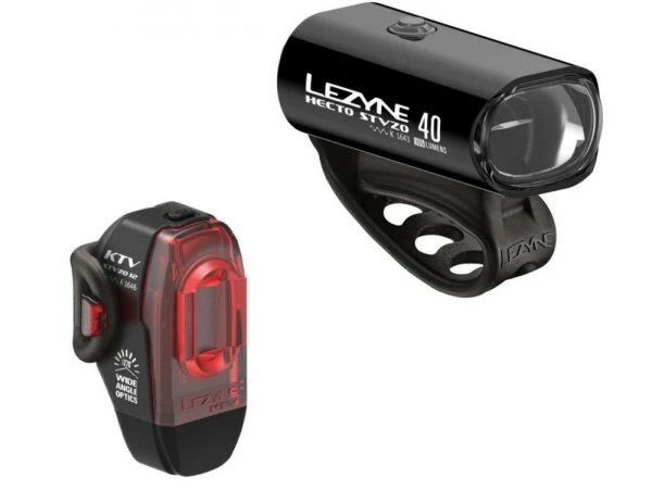 Lezyne Beleuchtungs-Set Vorne Und Hinten Hecto Drive 40 Und KTV StVZO Akku Schwarz 3 Lezyne Beleuchtungs-Set Vorne Und Hinten Hecto Drive 40 Und KTV StVZO Akku Schwarz