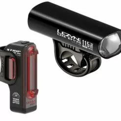 Lezyne Beleuchtungs-Set Vorne Und Hinten Lite Pro 115 Und Strip Drive Beide StVZO Akku Schwarz
