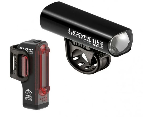 Lezyne Beleuchtungs-Set Vorne Und Hinten Lite Pro 115 Und Strip Drive Beide StVZO Akku Schwarz 3 Lezyne Beleuchtungs-Set Vorne Und Hinten Lite Pro 115 Und Strip Drive Beide StVZO Akku Schwarz