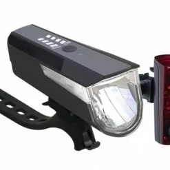 Büchel LED-Batterieleuchten-Set BLC 820 Schwarz Mit Akkus M. StVZO