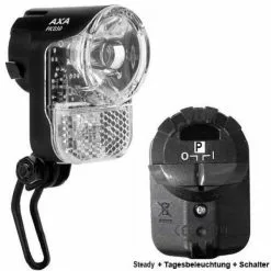 Axa Dynamo Front Scheinwerfer Pico 30 Steady Switch LED Schwarz Lose StVZO