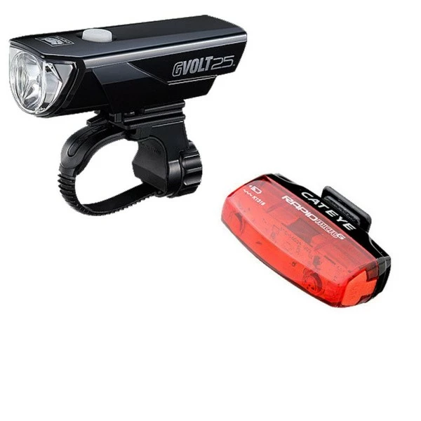Cat Eye, Beleuchtung, GVolt 25 + Rapid Micro G, Lichtset Vorne + Hinten, 25+ Lux StVZO 3 Cat Eye, Beleuchtung, GVolt 25 + Rapid Micro G, Lichtset Vorne + Hinten, 25+ Lux StVZO