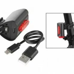 IMPORT LED Akku-Rücklicht Fischer 360° Schwarz Stvzo