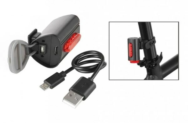 IMPORT LED Akku-Rücklicht Fischer 360° Schwarz Stvzo 3 IMPORT LED Akku-Rücklicht Fischer 360° Schwarz Stvzo