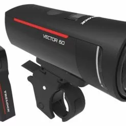 Trelock LED-Akku-Leuchten Set I-go Vector LS 600/740, Schwarz Mit Halter STVZO