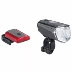 Büchel Lichtset Vorne U. Hinten Sky Valley U. 3D Lite Alu Schwarz 100 Lux StVZO