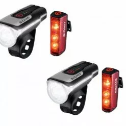 2 X Sigma Beleuchtungsset Aura 80 USB Blaze Fahrradbeleuchtung LED Frontlicht Rücklicht Akkubetriebe