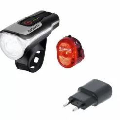 Sigma LED-Akku-Beleuchtungs-Set Aura 80 USB Inkl Nugget II StVZO Inkl. USB-Ladestecker CLW-0505-USB-